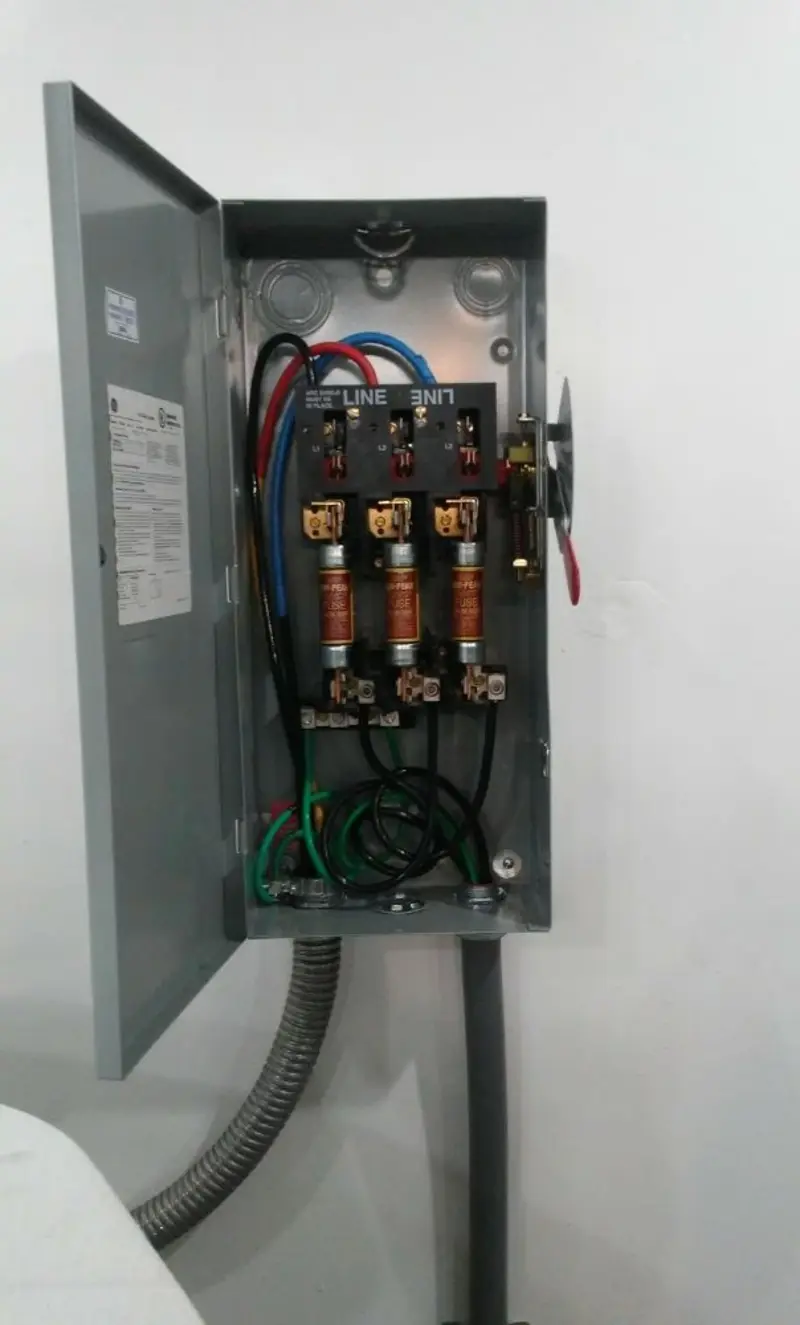 Three-phase disconnect switch installed for Electrical Wiring & Rewiring in Henderson